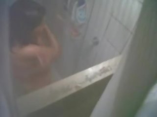 Bashkëshorte motër dush i fshehur kamera spiun